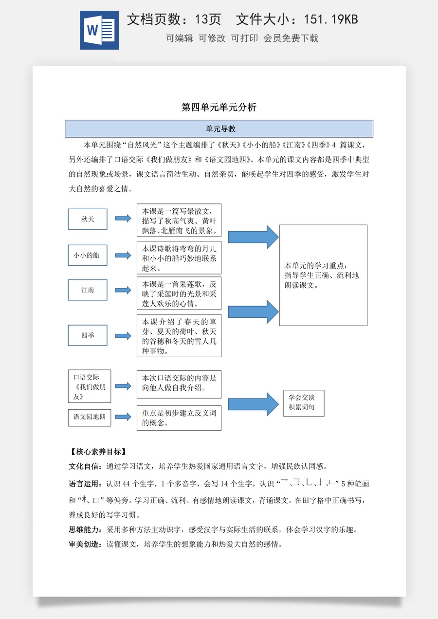 语文一年级上册教案第1版1 秋天【教案】.docx